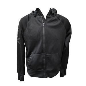 Hurley boys M black everyday casual full zip fleece lined hoodie EUC Warm winter